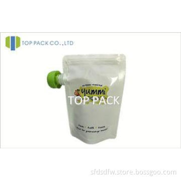 Printed Stand Up Pouch With Spout And Zipper For Oil / Milk